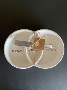 MUD PIE Condiment Serving Set NWT